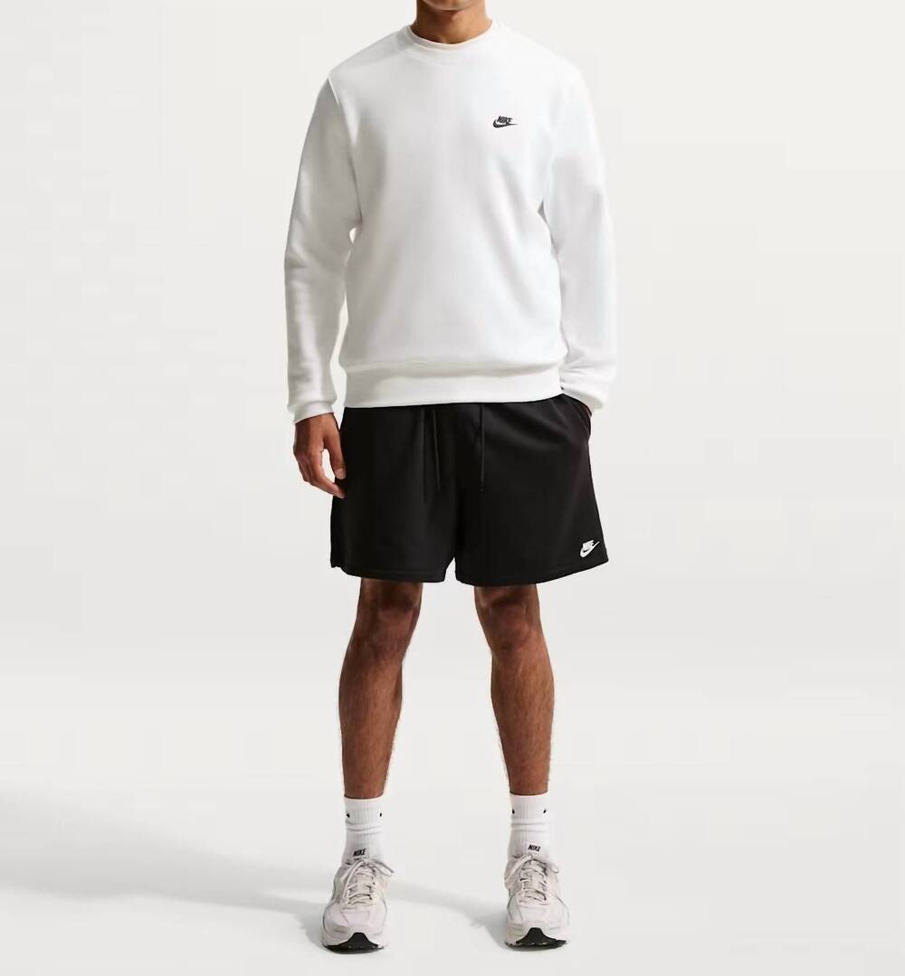 NEW NIKE club crew neck sweatshirt in white